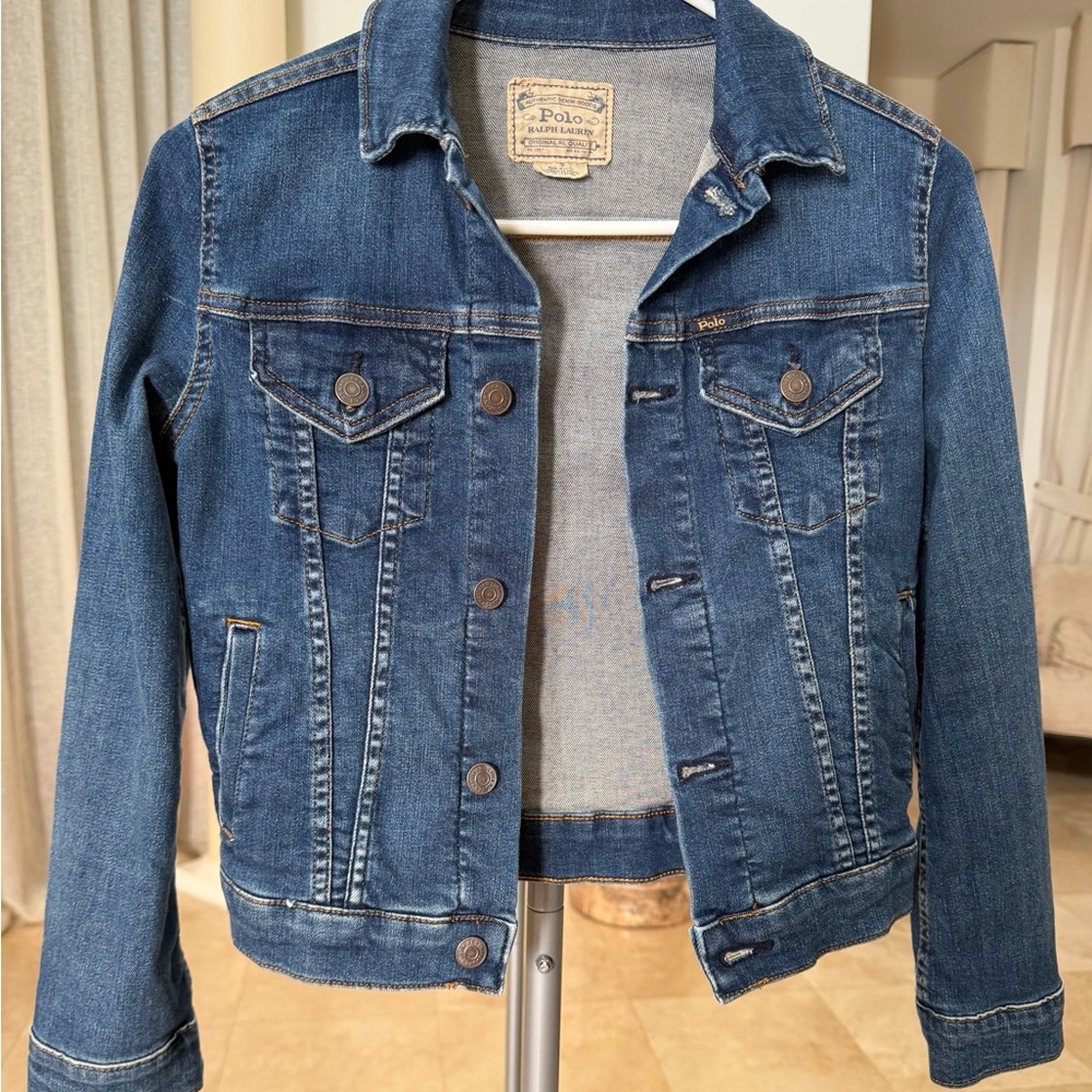 Polo Ralph Lauren Classic Blue Denim Jacket for girls, size 10